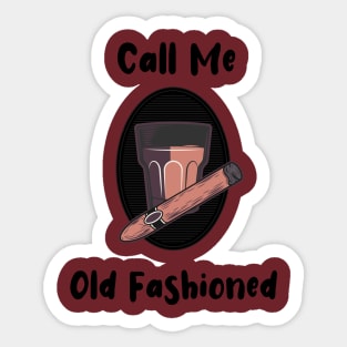 Call Me Old Fashioned Gin Vintage Sticker